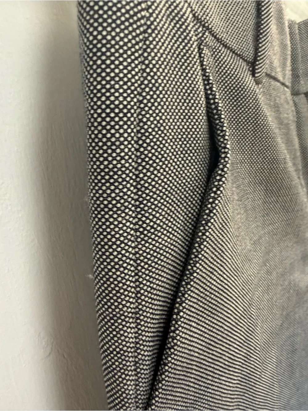 J. Crew Black and Cream (Grey) 100% Wool Textured Pants